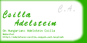 csilla adelstein business card